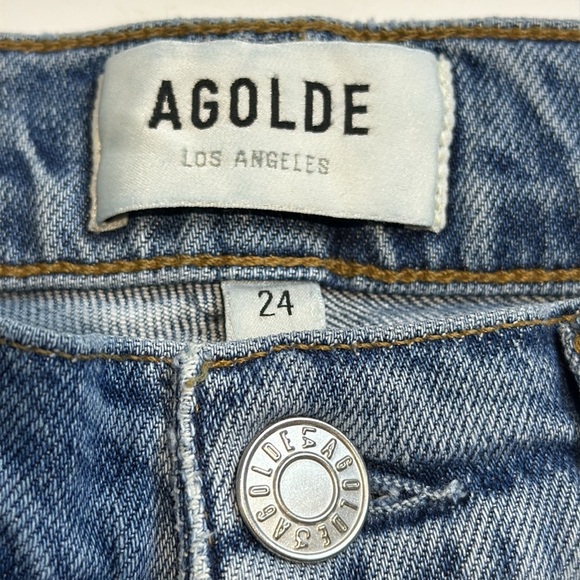 AGOLDE Denim Women's NICO High Rise Slim Fit Jeans button Fly Size 24 - Picture 9 of 10